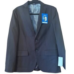 Haggar H26 Men's Flex Ultra Slim Black Performance Suit Blazer- Size 36 Regular